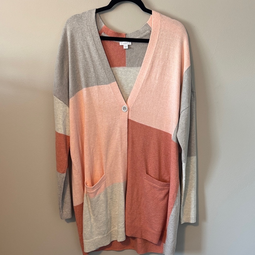 PureJill Colorblock Cardigan